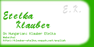 etelka klauber business card